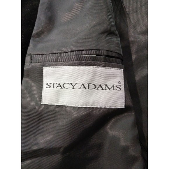 Stacy Adams Men's Cotton Velvety Soft Black 3 Button Blazer Sport Coat Sz 44R - Picture 8 of 10